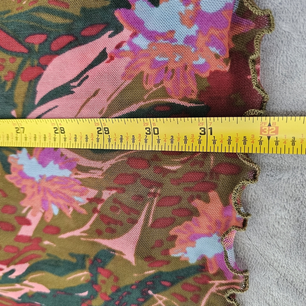 Free People Floral V-Neck Bell Sleeve Beach Babe Tunic - Picture 7 of 10